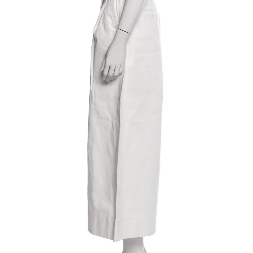 Merlette Wide Leg Cropped Pants White High Waist 6 - Picture 2 of 4